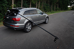 My boom in place on one of the cars used in this tutorial